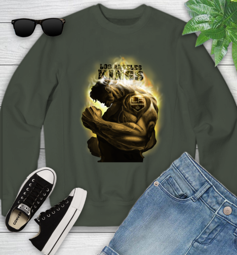 Los Angeles Kings NHL Hockey Hulk Marvel Avengers Sports Youth Sweatshirt 9