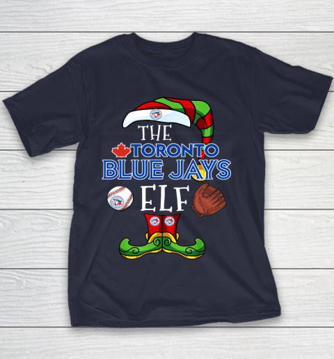 Toronto Blue Jays Christmas ELF Funny MLB Youth T-Shirt 2