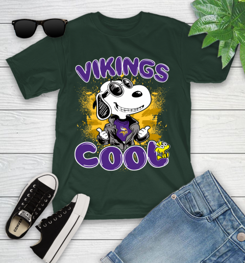 NFL Football Minnesota Vikings Cool Snoopy Shirt Youth T-Shirt 4