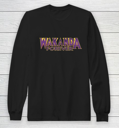 Marvel Black Panther Wakanda Forever Bold Graphic Long Sleeve T-Shirt