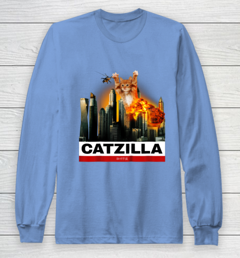 CATZILLA  Funny Kitty Tshirt for Cat lovers to Halloween Long Sleeve T-Shirt 8