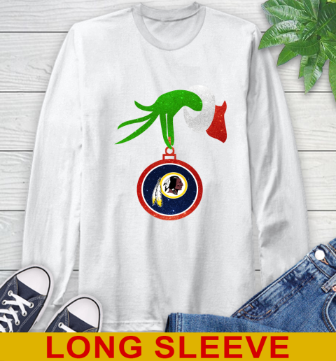 Washington Redskins Grinch Merry Christmas NFL Football Long Sleeve T-Shirt