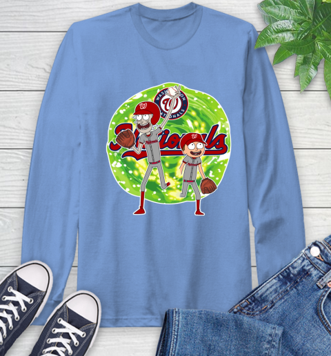 MLB Washington Nationals Rick And Morty Baseball Sports Long Sleeve T-Shirt 11