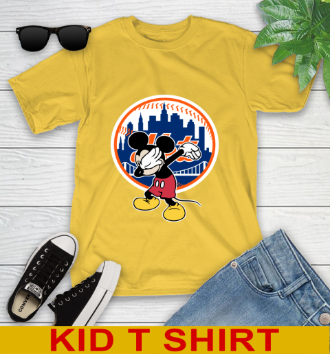 New York Mets MLB Baseball Dabbing Mickey Disney Sports Youth T-Shirt 8