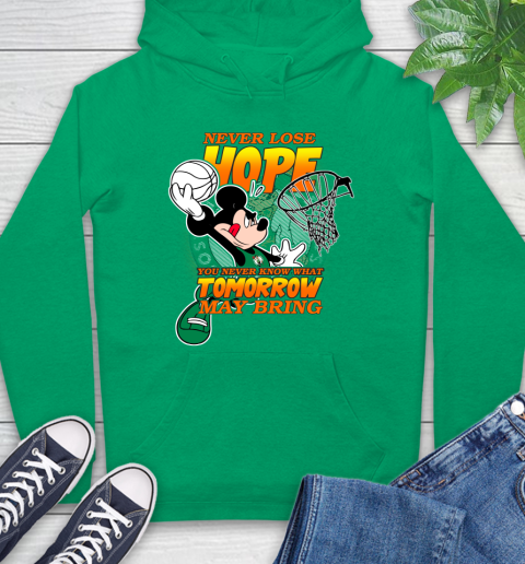 Boston Celtics NBA Basketball Mickey Disney Never Lose Hope Hoodie 8