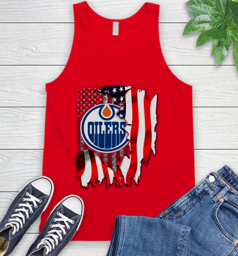 Edmonton Oilers NHL Hockey American Flag Tank Top 5