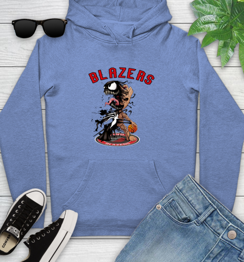 NBA Portland Trail Blazers Basketball Venom Groot Guardians Of The Galaxy Youth Hoodie 12