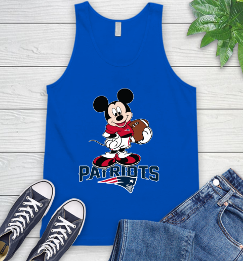 NFL Football New England Patriots Cheerful Mickey Mouse Shirt Tank Top 5