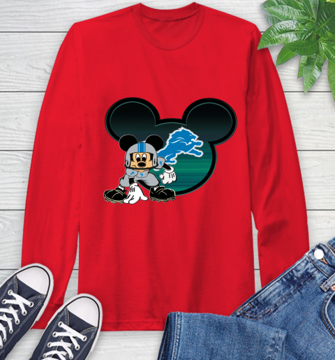 NFL Detroit Lions Mickey Mouse Disney Football T Shirt Long Sleeve T-Shirt 10