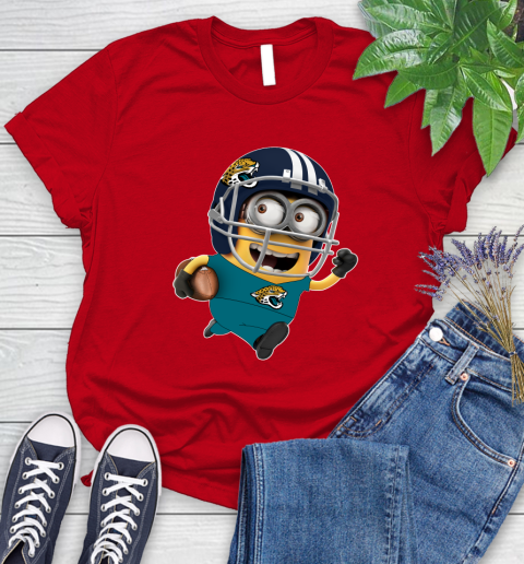 NFL Jacksonville Jaguars Minions Disney Football Sports Women's T-Shirt 9