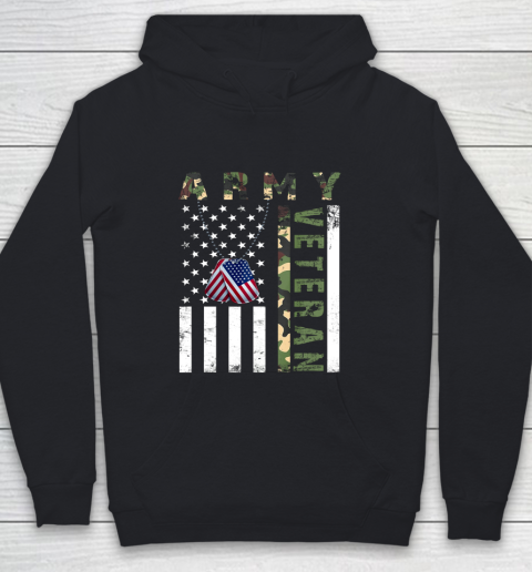 American Camo Flag Army Veteran Youth Hoodie