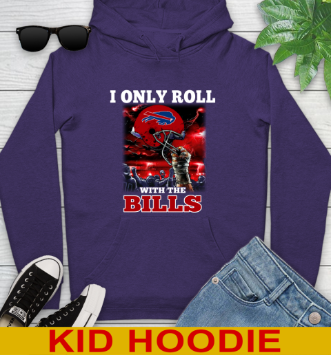 Buffalo Bills NFL Football I Only Roll With My Team Sports Youth Hoodie 5