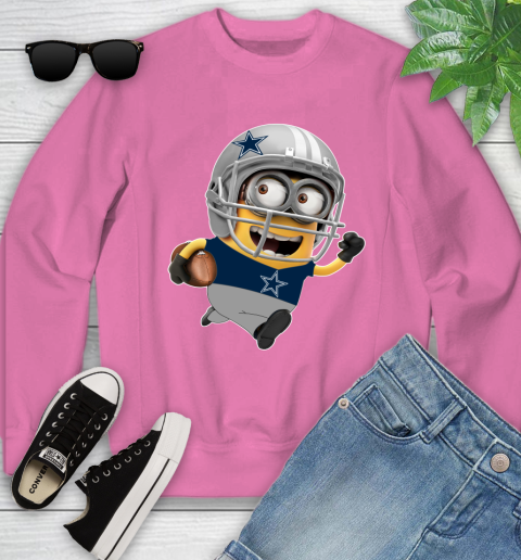 NFL Dallas Cowboys Minions Disney Football Sports Youth Sweatshirt 7
