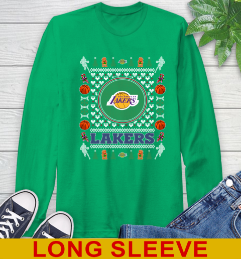 Los Angeles Lakers Merry Christmas NBA Basketball Loyal Fan Long Sleeve T-Shirt 8