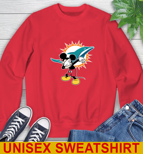 Miami Dolphins NFL Football Dabbing Mickey Disney Sports Sweatshirt 10