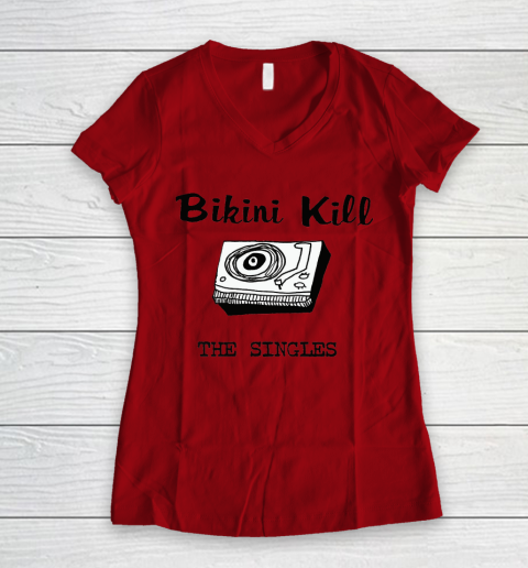 Bikini Kill The Singles Women's V-Neck T-Shirt 6