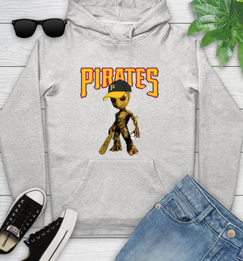 MLB Pittsburgh Pirates Groot Guardians Of The Galaxy Baseball Youth Hoodie