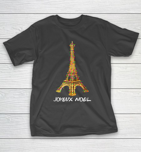 Joyeux Noel French Merry Christmas Eiffel Tower T-Shirt