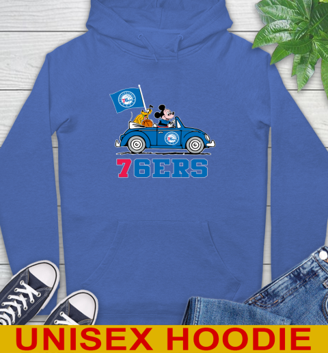 NBA Basketball Philadelphia 76ers Pluto Mickey Driving Disney Shirt Hoodie 9