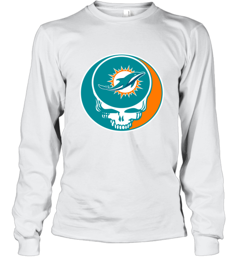 NFL Team Apparel Youth Miami Dolphins Run Back White T-Shirt