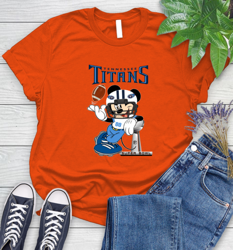 NFL Tennessee Titans Mickey Mouse Disney Super Bowl Football T Shirt Women's T-Shirt 4
