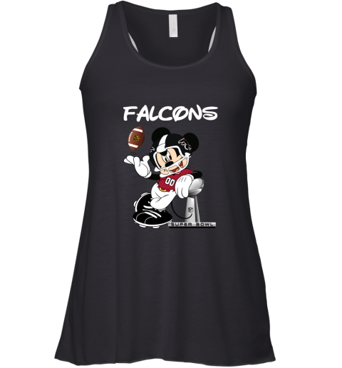 Mickey Falcons Taking The Super Bowl Trophy Football Racerback Tank