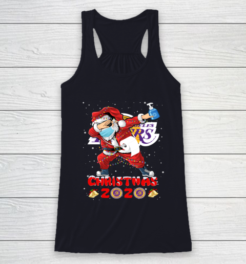 Los Angeles Lakers Funny Santa Claus Dabbing Christmas 2020 NBA Racerback Tank 7
