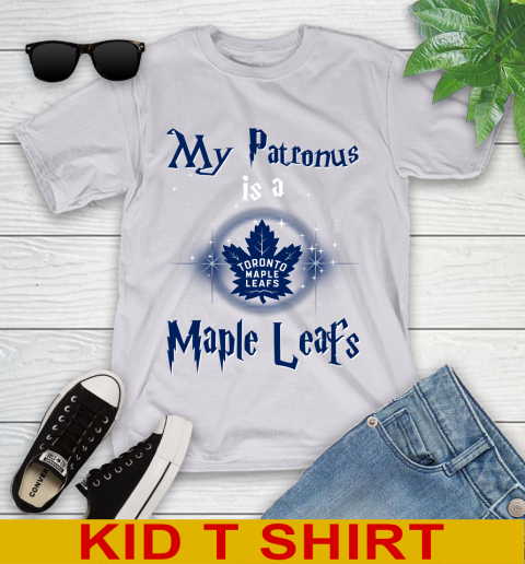 NHL Hockey Harry Potter My Patronus Is A Toronto Maple Leafs Youth T-Shirt 4