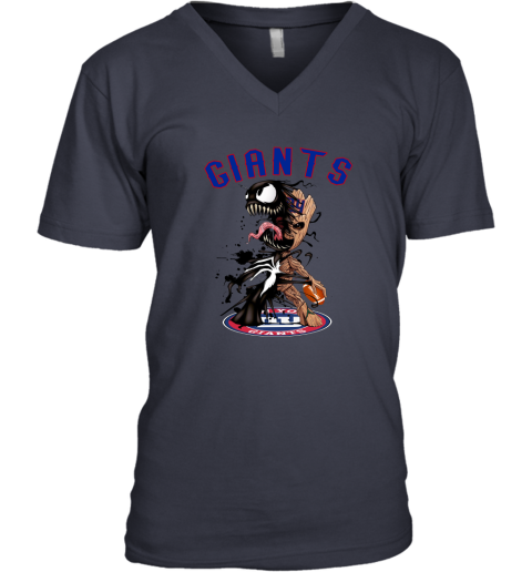 NFL New York Giants Football Venom Groot Guardians Of The Galaxy WrnG2BAn8O9 v neck unisex 8 95 151514 front navy
