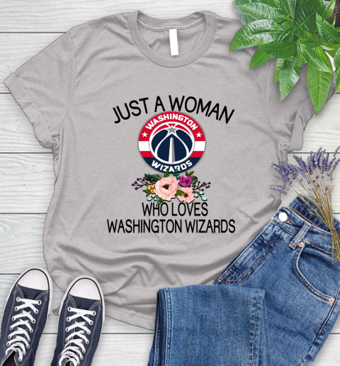 NBA Just A Woman Who Loves Washington Wizards Basketball Sports Women's T-Shirt 10