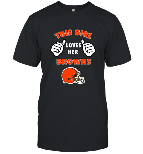 This Girl Loves Her Cleveland Browns Unisex Jersey Tee