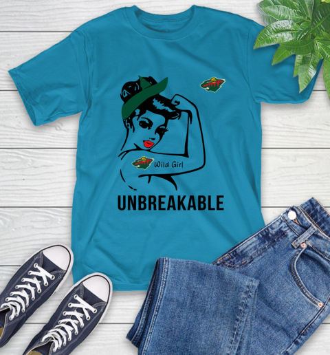 NHL Minnesota Wild Girl Unbreakable Hockey Sports T-Shirt 8 NHL Minnesota Wild Girl Unbreakable Hockey Sports T-Shirt - Image 8