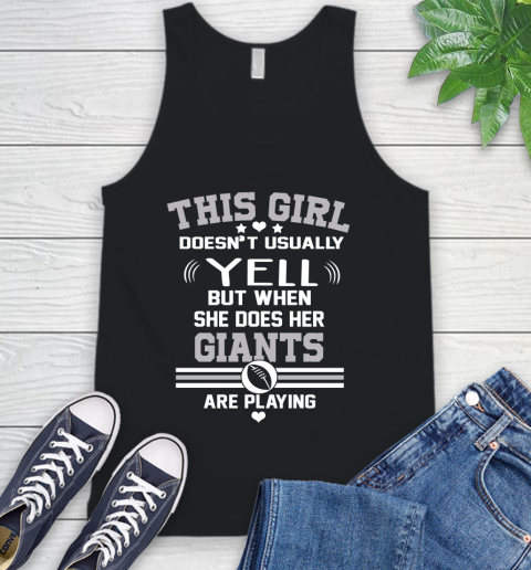 New York Giants NFL Football I Yell When My Team Is Playing Tank Top