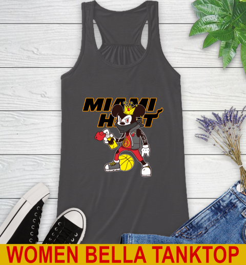 Miami Heat NBA Basketball Mickey Peace Sign Sports Racerback Tank 12