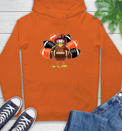 Cincinnati Bengals Turkey Thanksgiving Day Hoodie 5