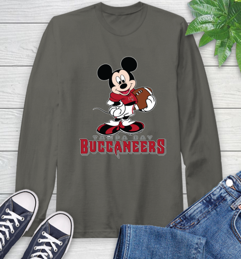NFL Football Tampa Bay Buccaneers Cheerful Mickey Mouse Shirt Long Sleeve T-Shirt 9