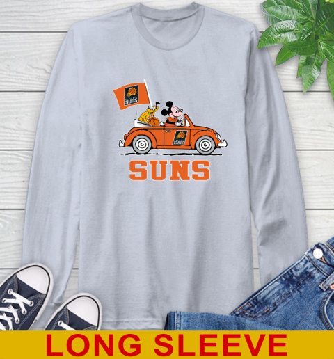 NBA Basketball Phoenix Suns Pluto Mickey Driving Disney Shirt Long Sleeve T-Shirt 6