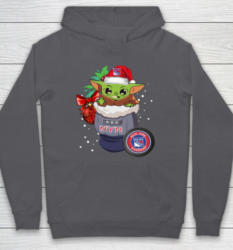New York Rangers Christmas Baby Yoda Star Wars Funny Happy NHL Hoodie 7