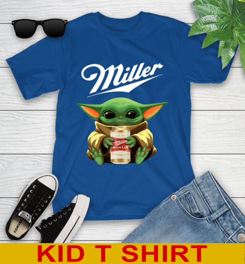 Star Wars Baby Yoda Hugs Miller High Life Beer Shirt 109