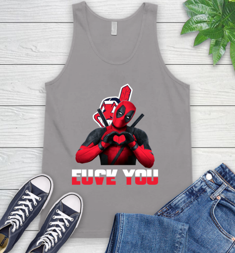 MLB Cleveland Indians Deadpool Love You Fuck You Baseball Sports Tank Top 3