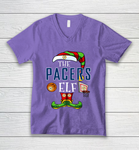 Indiana Pacers Christmas ELF Funny NBA V-Neck T-Shirt 8