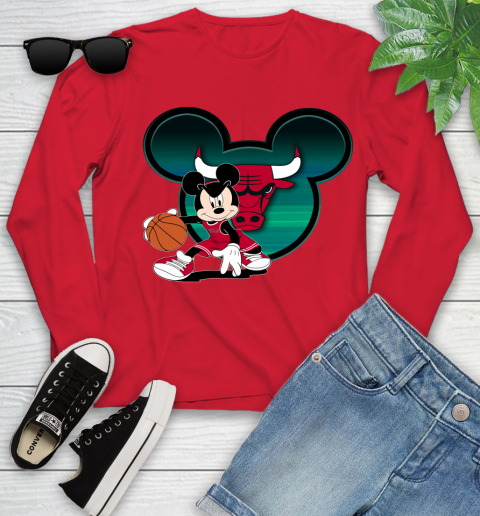NBA Chicago Bulls Mickey Mouse Disney Basketball Youth Long Sleeve 11