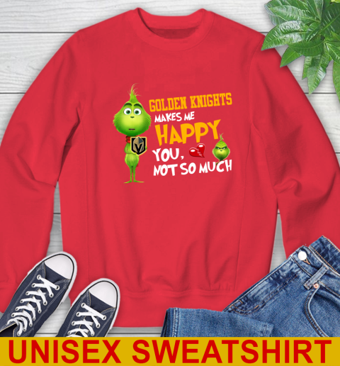 NHL Vegas Golden Knights Makes Me Happy You Not So Much Grinch Hockey Sports Sweatshirt 12