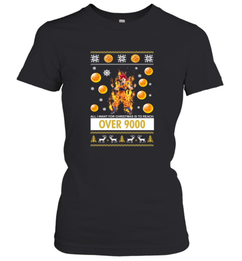 All I Want For Christmas Is To Reach Over 9000 Sweater Women's T-Shirt