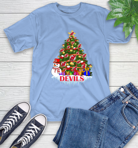 New Jersey Devils Merry Christmas NHL Hockey Sports T-Shirt 11