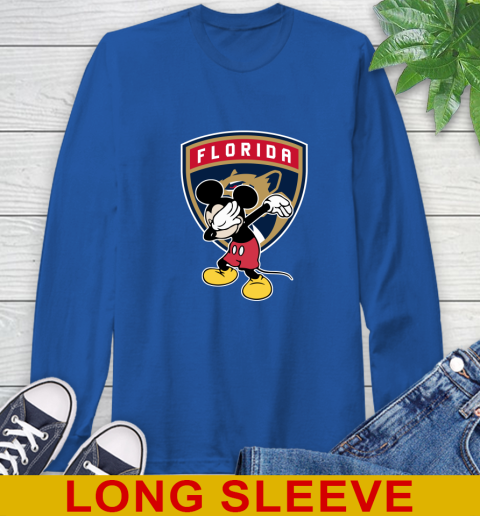 Florida Panthers NHL Hockey Dabbing Mickey Disney Sports Long Sleeve T-Shirt 9