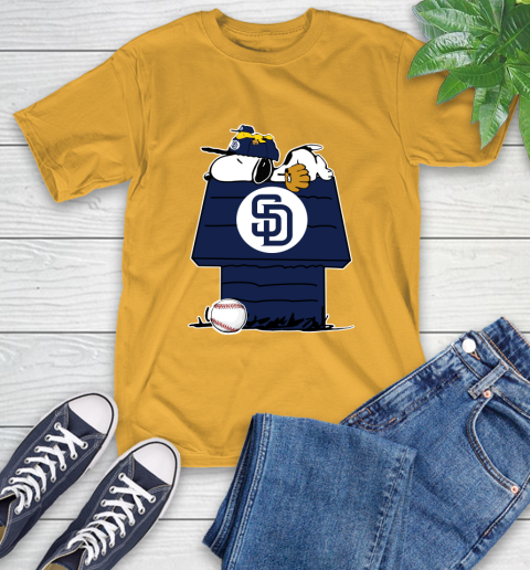 MLB San Diego Padres Snoopy Woodstock The Peanuts Movie Baseball T Shirt T-Shirt 3
