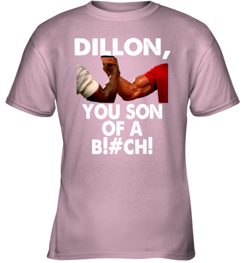 47na dillon you son of a bitch predator epic handshake shirts youth t shirt 26 front light pink