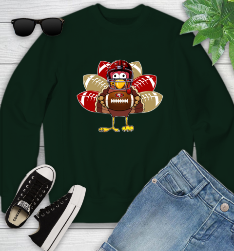 San Francisco 49ers Turkey Thanksgiving Day Youth Sweatshirt 10