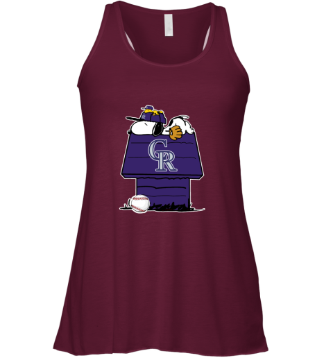 Colorado Rockies Snoopy And Woodstock Resting Together MLB Racerback Tank